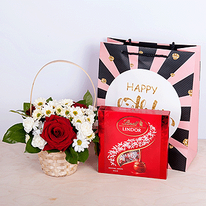 Gift set "Flower basket and sweets" with delivery Stavropol