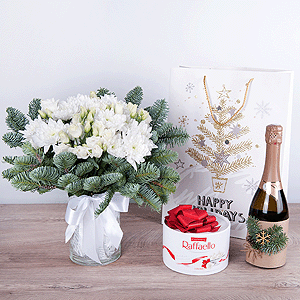 Gift set "Snow carnival with non-alcoholic champagne" with delivery Stavropol