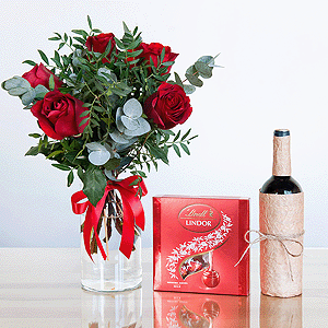 Gift set "Roses, sweets and non-alcoholic wine" with delivery Stavropol