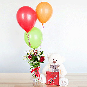 Gift set "Teddy bear, sweets and balloons" with delivery Stavropol